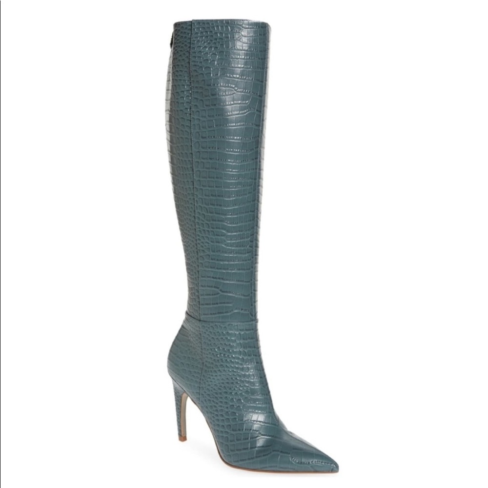 Sam Edelman Snake Embossed Leather Boots